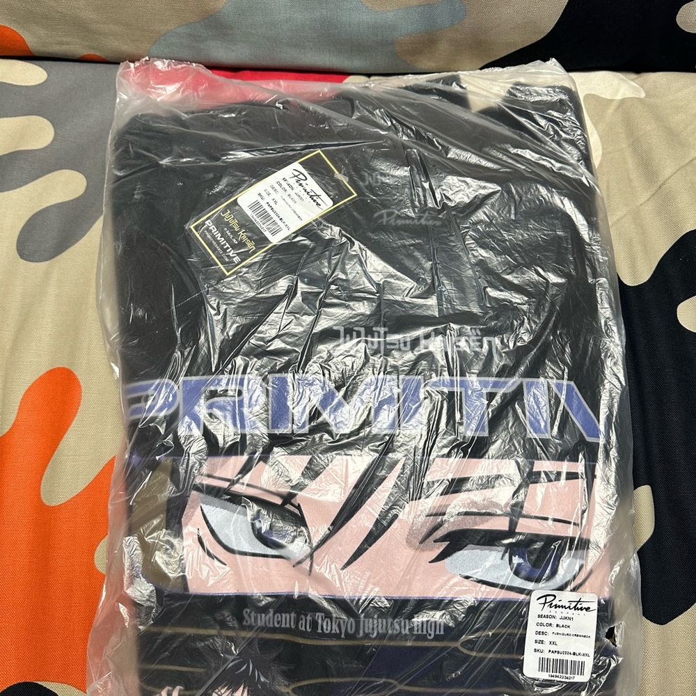 Primitive Jujutsu Kaisen Megumi Black Crewneck Sweatshirt XXL